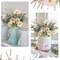 2-Bundle Artificial Wildflower Set – Faux Pink Daisies with Eucalyptus Stems, Silk Flower Bouquets for Farmhouse Décor, Party Table Centerpieces, and Indoor Home Decoration